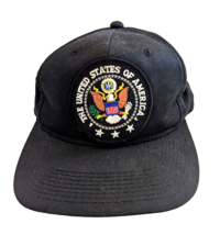 The United States of America Baseball Hat Trucker Cap Black Snap Back Ad... - $11.02