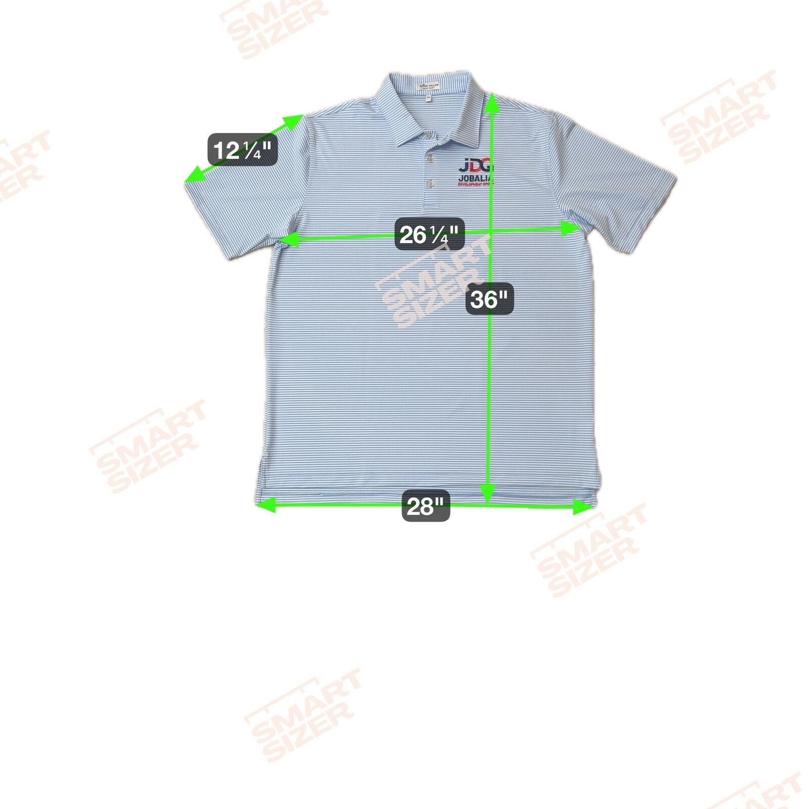 Peter Millar Summer Comfort Striped Polo Shirt XXL JDG Logo New Golf Beach Drink Item image 6