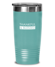 Thankful and Blessed, teal tumbler. Model 60064  - £23.37 GBP