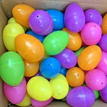 Bulk Plastic Easter Hunt Eggs 100 Count 2.2 in Unfilled Set Bold Empty NEW - $8.95