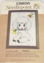 Vintage Caron Needlepoint Kit Loveable Lamb Perkies 1983 Sealed #4705 - $14.84