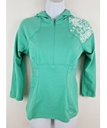 Nike Fit Dry Hoodie Size S 1/2 Zip Green Long Sleeve Pullover - £16.78 GBP