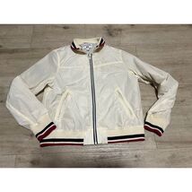 INES DE LA FRESSANGE Uniqlo Women's Bomber Flight Jacket White Striped T... - $48.51