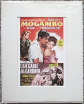 MOGAMBO Matted 5&quot; x 7&quot; Lithograph ready for framing - Clark Gable, Ava G... - £10.69 GBP