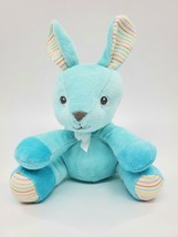 7&quot; Rashti Magic Years Blue Bunny Rabbit Plush Easter Stripes Lovey Baby Toy B61 - £7.85 GBP