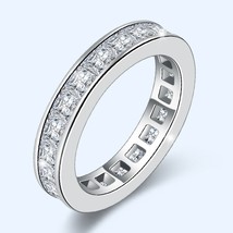 18 K White Gold 100% Real Natural Moissanite Ring for Women Fine Anillos De Bizu - £22.86 GBP
