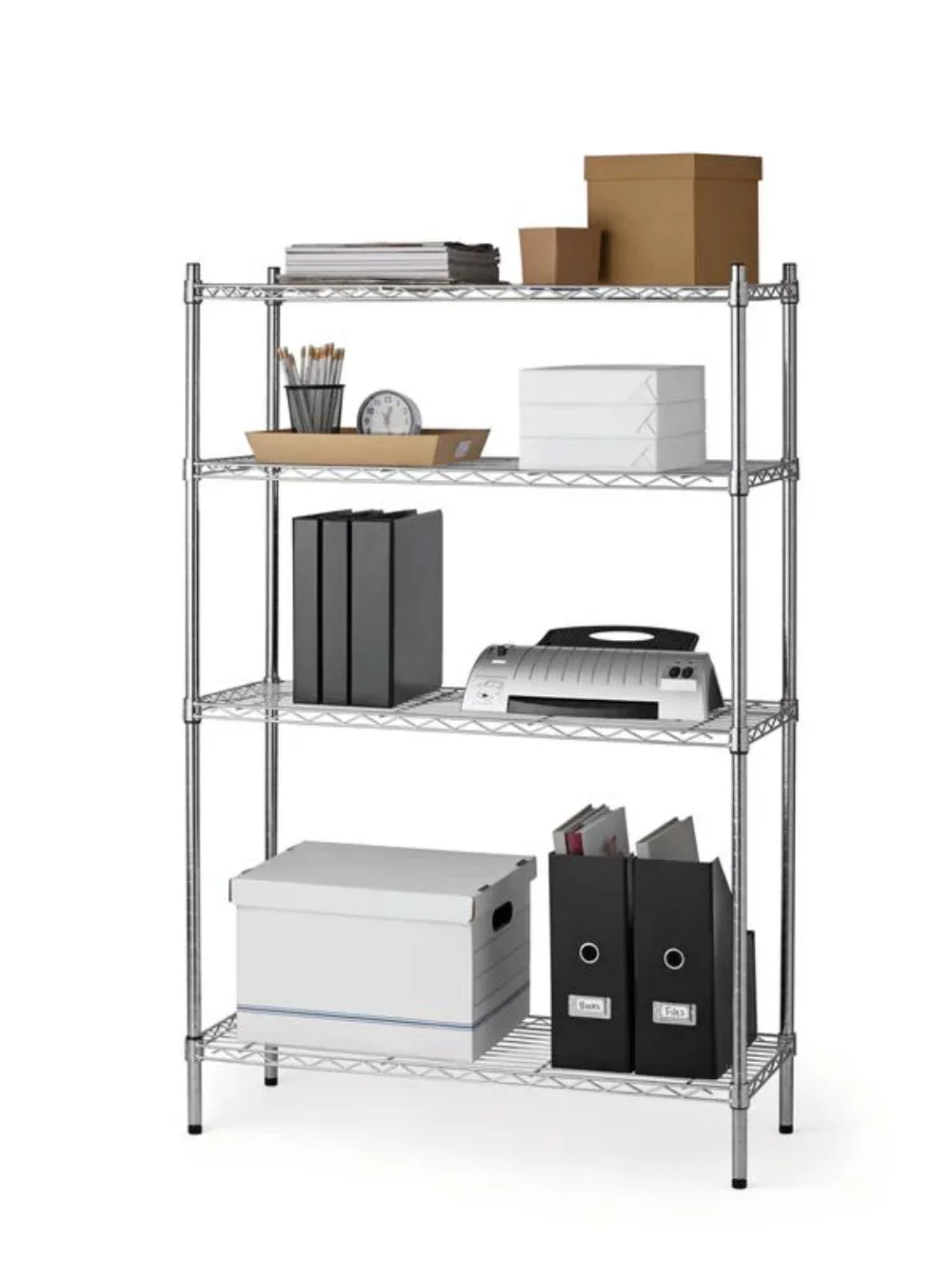 4 Tier Wire Shelf Unit 1400 lb Capacity - £91.53 GBP