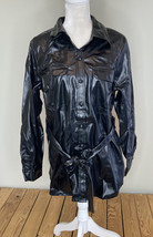 NY&amp;C NWT $64.95 women’s Button up Belted jacket size L black M6 - $20.40