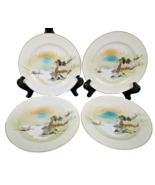 Set of 4 Hand Painted Kutani China Dessert Plates 7 Inch Made in Japan - €21,20 EUR