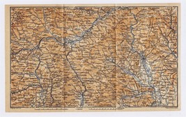 1911 Antique Map Of Styria Steiermark / Graz / Austria - $22.92