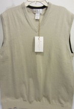 Nwt New Bone Beige Il Migliore Stretch Cotton V-Neck Pullover Golf Vest ... - £23.97 GBP