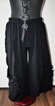 Myo-Lagenlook Refined Jersey Marlene Trousers Black Wavy Seams XXL, XXXL - $83.15