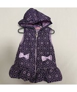 Girls head quarter puffy hooded vest size 5 purple with front pockets - $206.57 MXN