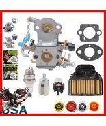 Carburetor Set with Spark Plug and Air Filter for Husqvarna 455 Rancher - $64.33 CAD