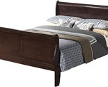 Glory Furniture Louis Phillipe King Sleigh Bed in Cappuccino - £718.56 GBP