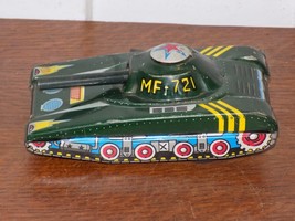 Vintage Tin Friction Toy Tank MF-72 - €47,64 EUR
