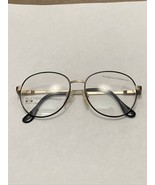 VTG New Europa Black, Green &amp; Gold Australian Frame Metal Eyeglasses 52-... - $566.88 MXN