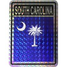 K&#39;s Novelties Wholesale Lot 12 State of South Carolina Flag Reflective Decal Bum - £10.29 GBP