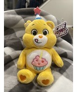 NWT Basic Fun 2021 Care Bears Birthday Bear 9.5” Yellow Plush Stuffed An... - $7.59