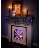 Disney HAUNTED MANSION PRE LIT LACE MANTLE SCARF 11 PURPLE LED LIGHTS DECOR - $53.56 CAD