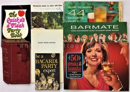 Lot Vintage 8pc Bartender Booklets Segram Bacardi Hiram Walker S Comfort Recipes - £31.01 GBP