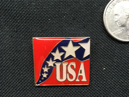 USA Stars &amp; Stripes Lapel Pin - Vintage Patriotic American Red White Blue Badge - £6.89 GBP