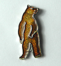Brown Grizzly Bear Standing Animal Wildlife Lapel Pin Badge 3/4 Inch - £4.50 GBP