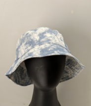Blue White Watercolor Tie-Dye Bucket Hat Retro Style Cap Unisex - One Si... - $17.63