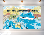 Adventure Awaits Backdrop Large Travel Theme Banner Decoration Let the A... - $21.51
