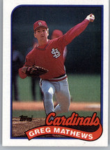 1989 Topps 97 Greg Mathews  St. Louis Cardinals - £0.77 GBP