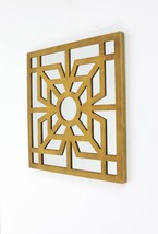 24" X 24" X 1" Bright Gold Mirrored Wooden  Wall Decor - $2,994.41 MXN