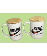 King And Queen 15 Ounce White Ceramic Coffee Mug New - $32.00