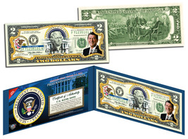 RONALD REAGAN * 40th U.S. President * Colorized $2 Bill US Genuine Legal Tender - £11.00 GBP
