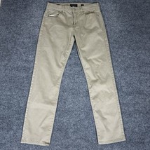 Lucky Brand 121 Slim Straight Pant Men 31x32 (32x31) Beige Low Rise Casu... - $20.20