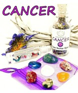 CANCER Zodiac Gift Set of Roller Bottle + Crystals + Incense ~ Astrology... - £32.85 GBP