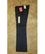 Dickies Girl&#39;s School Uniform Flare Flat Front Wide Band Navy Sz 9 Jr 32... - $20.23 CAD