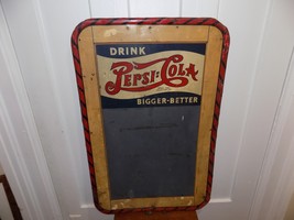 Vintage Drink Pepsi Cola Bigger Better Metal Chalkboard Self Framed Sign - $8,343.87 MXN