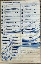 DODGERS GAME USED DUGOUT LINE-UP CARD 9/29/82 STEVE GARVEY TIES SEWELL A... - $489.99
