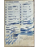 DODGERS GAME USED DUGOUT LINE-UP CARD 9/29/82 STEVE GARVEY TIES SEWELL A... - $489.99