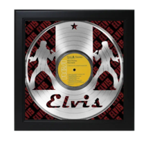 Elvis Presley Golden Records Laser Cut Record With Poster Art Shadowbox C3 - £130.08 GBP