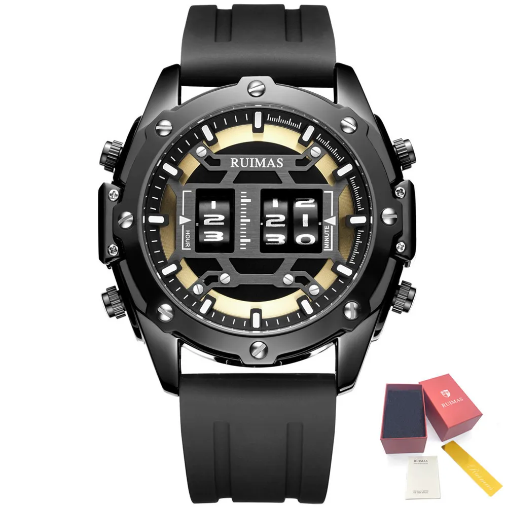 Men&#39;s Roller Watch Top Band Fashion Quartz Wristwatch Waterproof Silicon... - $39.65