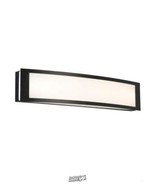 Woodbury 24.5 in. Matte Black &amp; White LED Vanity Light Bar - £44.84 GBP