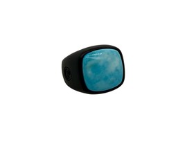 David Yurman Black Titanium Men&#39;s Turquoise Signet Ring Size 9 - $791.98