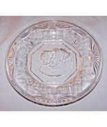 Vintage Clear Bulldog Head/Alphabet Plate-6 1/2 inches across - $41.01 CAD