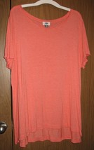 Womens XXL Old Navy Peach Salmon Short Sleeve Round Neck T-Shirt Top Blouse - $18.81