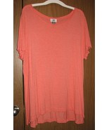 Womens XXL Old Navy Peach Salmon Short Sleeve Round Neck T-Shirt Top Blouse - £14.73 GBP