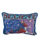 Mary Engelbreit Believe Pillow Santa Pipe Starry Sack Moon Rectangle Chr... - $14.85