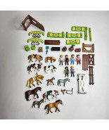 Playmobil Western Lot People Horses Fence Accessories Replacement Parts - $49.39