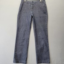 Chico&#39;s Denim Women Jeans Size 10 Chico&#39;s Sizing 1.5 Blue Stretch Straight Zip - £12.05 GBP