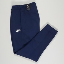 Nike Sportswear Cuffed Fleece Mens Size M Navy Blue Jogger Pants CU4457-410 - £55.34 GBP